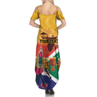 Personalized South Africa Heritage Day Summer Maxi Dress With Traditional Dancer - Wonder Print Shop