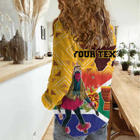 Personalized South Africa Heritage Day Women Casual Shirt With Traditional Dancer - Wonder Print Shop
