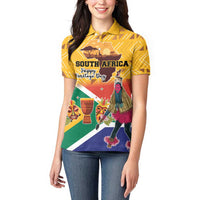 Personalized South Africa Heritage Day Women Polo Shirt With Traditional Dancer - Wonder Print Shop