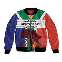 Personalized South Africa Heritage Day Bomber Jacket Flag Style - Wonder Print Shop
