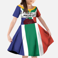 Personalized South Africa Heritage Day Family Matching Off The Shoulder Long Sleeve Dress and Hawaiian Shirt Flag Style - Wonder Print Shop