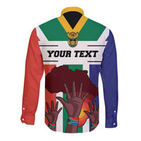 Personalized South Africa Heritage Day Long Sleeve Button Shirt Flag Style - Wonder Print Shop