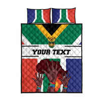 Personalized South Africa Heritage Day Quilt Bed Set Flag Style - Wonder Print Shop