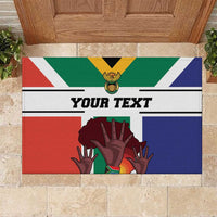 Personalized South Africa Heritage Day Rubber Doormat Flag Style - Wonder Print Shop