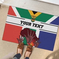 Personalized South Africa Heritage Day Rubber Doormat Flag Style - Wonder Print Shop