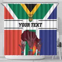 Personalized South Africa Heritage Day Shower Curtain Flag Style