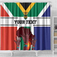 Personalized South Africa Heritage Day Shower Curtain Flag Style