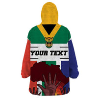 Personalized South Africa Heritage Day Wearable Blanket Hoodie Flag Style - Wonder Print Shop