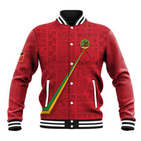 Custom Saint Kitts And Nevis Football Baseball Jacket Sugar Boyz Red Version - Wonder Print Shop