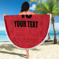 Custom Saint Kitts And Nevis Football Beach Blanket Sugar Boyz Red Version - Wonder Print Shop