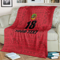 Custom Saint Kitts And Nevis Football Blanket Sugar Boyz Red Version - Wonder Print Shop