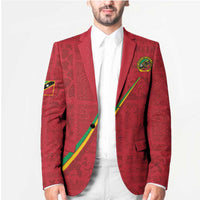 Custom Saint Kitts And Nevis Football Blazer Sugar Boyz Red Version - Wonder Print Shop