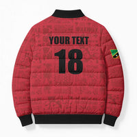Custom Saint Kitts And Nevis Football Bomber Puffer Jacket Sugar Boyz Red Version - Wonder Print Shop