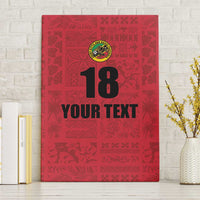 Custom Saint Kitts And Nevis Football Canvas Wall Art Sugar Boyz Red Version - Wonder Print Shop