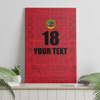 Custom Saint Kitts And Nevis Football Canvas Wall Art Sugar Boyz Red Version - Wonder Print Shop