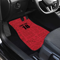 Custom Saint Kitts And Nevis Football Car Mats Sugar Boyz Red Version - Wonder Print Shop
