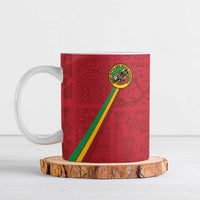 Custom Saint Kitts And Nevis Football Ceramic Mug Sugar Boyz Red Version - Wonder Print Shop