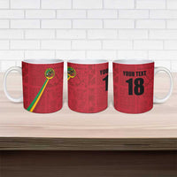Custom Saint Kitts And Nevis Football Ceramic Mug Sugar Boyz Red Version - Wonder Print Shop