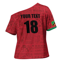 Custom Saint Kitts And Nevis Football Cross Shoulder Shirt Sugar Boyz Red Version - Wonder Print Shop