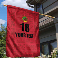 Custom Saint Kitts And Nevis Football Garden Flag Sugar Boyz Red Version - Wonder Print Shop