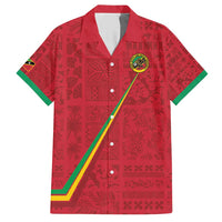 Custom Saint Kitts And Nevis Football Hawaiian Shirt Sugar Boyz Red Version - Wonder Print Shop