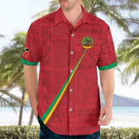 Custom Saint Kitts And Nevis Football Hawaiian Shirt Sugar Boyz Red Version - Wonder Print Shop