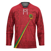 Custom Saint Kitts And Nevis Football Hockey Jersey Sugar Boyz Red Version - Wonder Print Shop