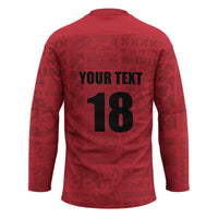 Custom Saint Kitts And Nevis Football Hockey Jersey Sugar Boyz Red Version - Wonder Print Shop