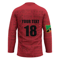 Custom Saint Kitts And Nevis Football Hockey Jersey Sugar Boyz Red Version - Wonder Print Shop