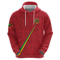 Custom Saint Kitts And Nevis Football Hoodie Sugar Boyz Red Version - Wonder Print Shop