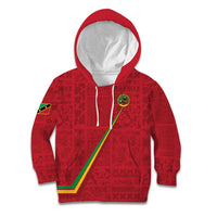 Custom Saint Kitts And Nevis Football Kid Hoodie Sugar Boyz Red Version - Wonder Print Shop