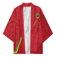 Custom Saint Kitts And Nevis Football Kimono Sugar Boyz Red Version - Wonder Print Shop