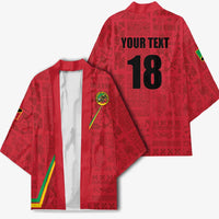 Custom Saint Kitts And Nevis Football Kimono Sugar Boyz Red Version - Wonder Print Shop