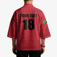 Custom Saint Kitts And Nevis Football Kimono Sugar Boyz Red Version - Wonder Print Shop