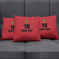Custom Saint Kitts And Nevis Football Pillow Cover Sugar Boyz Red Version - Wonder Print Shop