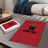 Custom Saint Kitts And Nevis Football Puzzle Sugar Boyz Red Version - Wonder Print Shop