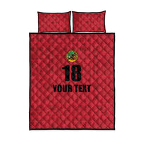 Custom Saint Kitts And Nevis Football Quilt Bed Set Sugar Boyz Red Version - Wonder Print Shop