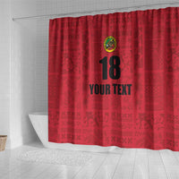 Custom Saint Kitts And Nevis Football Shower Curtain Sugar Boyz Red Version - Wonder Print Shop