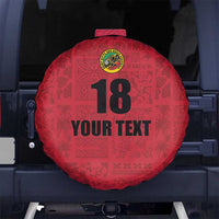 Custom Saint Kitts And Nevis Football Spare Tire Cover Sugar Boyz Red Version - Wonder Print Shop