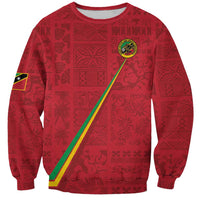 Custom Saint Kitts And Nevis Football Sweatshirt Sugar Boyz Red Version - Wonder Print Shop