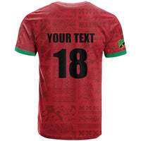 Custom Saint Kitts And Nevis Football T Shirt Sugar Boyz Red Version - Wonder Print Shop