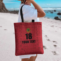 Custom Saint Kitts And Nevis Football Tote Bag Sugar Boyz Red Version - Wonder Print Shop