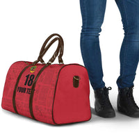 Custom Saint Kitts And Nevis Football Travel Bag Sugar Boyz Red Version - Wonder Print Shop