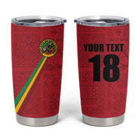 Custom Saint Kitts And Nevis Football Tumbler Cup Sugar Boyz Red Version - Wonder Print Shop