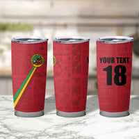 Custom Saint Kitts And Nevis Football Tumbler Cup Sugar Boyz Red Version - Wonder Print Shop