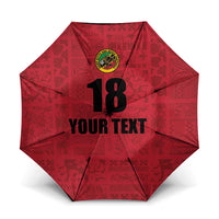 Custom Saint Kitts And Nevis Football Umbrella Sugar Boyz Red Version - Wonder Print Shop