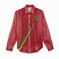 Custom Saint Kitts And Nevis Football Women Casual Shirt Sugar Boyz Red Version - Wonder Print Shop