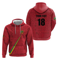 Custom Saint Kitts And Nevis Football Zip Hoodie Sugar Boyz Red Version - Wonder Print Shop