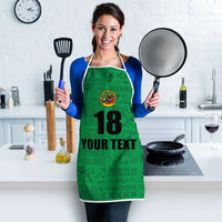 Custom Saint Kitts And Nevis Football Apron Sugar Boyz Green Version - Wonder Print Shop