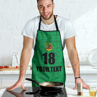 Custom Saint Kitts And Nevis Football Apron Sugar Boyz Green Version - Wonder Print Shop